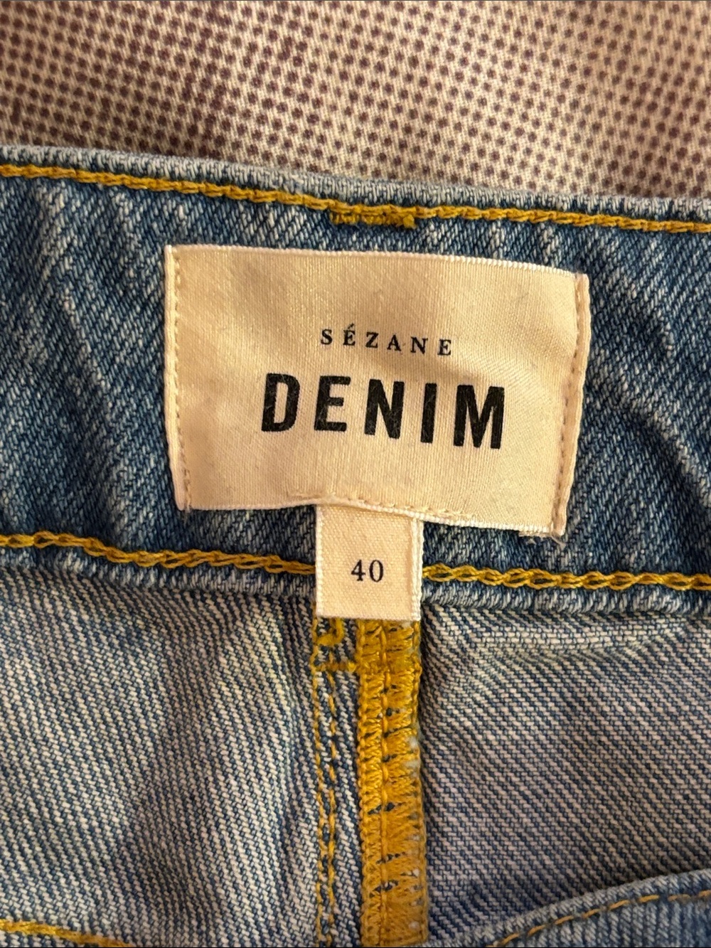 Worn Once! Sezane Denim High-Waist Wide Leg Jeans in Light Blue - Picture 2 of 11